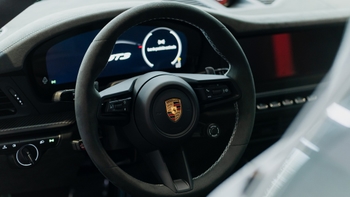 Volante de cuero negro del Porsche 911 GT3