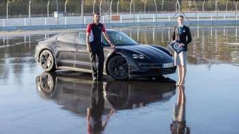 Porsche Taycan drifts into the Guinness World Records™ book