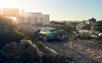 Porsche bike carrier at home