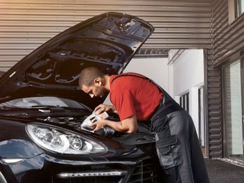 Porsche service under the hood