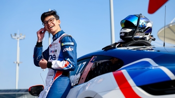 Team Porsche Malaysia race driver, Naquib Azlan gets ready for the race