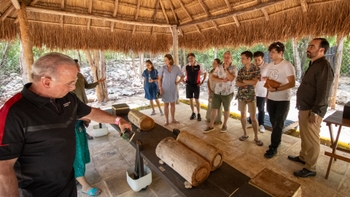 Porsche guests sharing an activity together