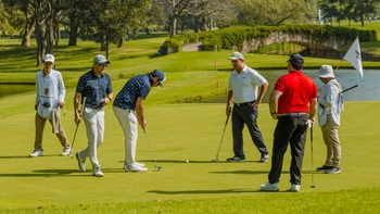 jugadores golf y parque porsche golf cup