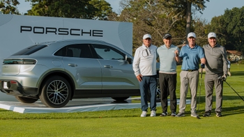 porsche macan y jugadores golf cup
