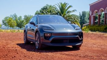 Porsche Macan electric on the field
