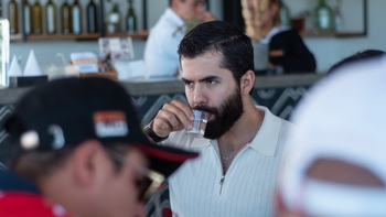 Man drinking a glass of water