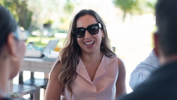 Porsche guest having a laugh