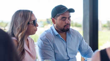 Porsche guests together