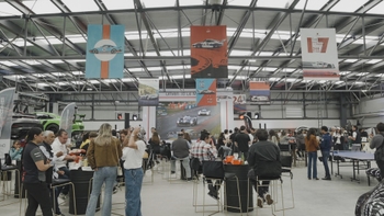 People enjoying the le mans race