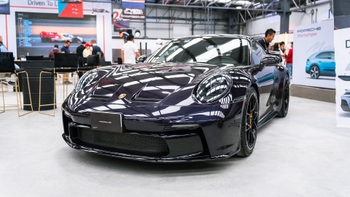 Car exhibit at Le Mans Watching Party