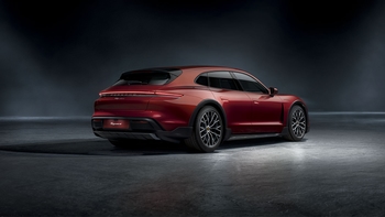 Carmine Red Taycan Cross Turismo