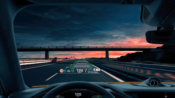 Close up of the head up display